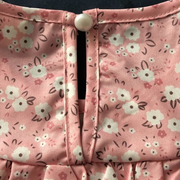 Unbranded Boutique Girls Spring/Summer Dress Peach White Flowers Size 100 (3-4Y) - Picture 3 of 12